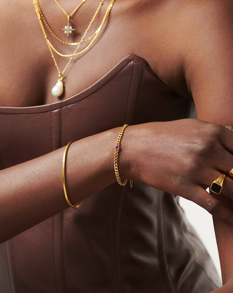 armband mit geburtsstein für februar