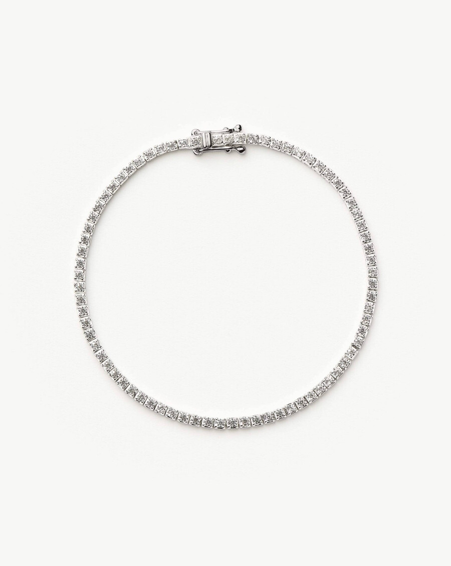 feines 14-karätiges weißgold-tennisarmband mit diamanten – missoma us