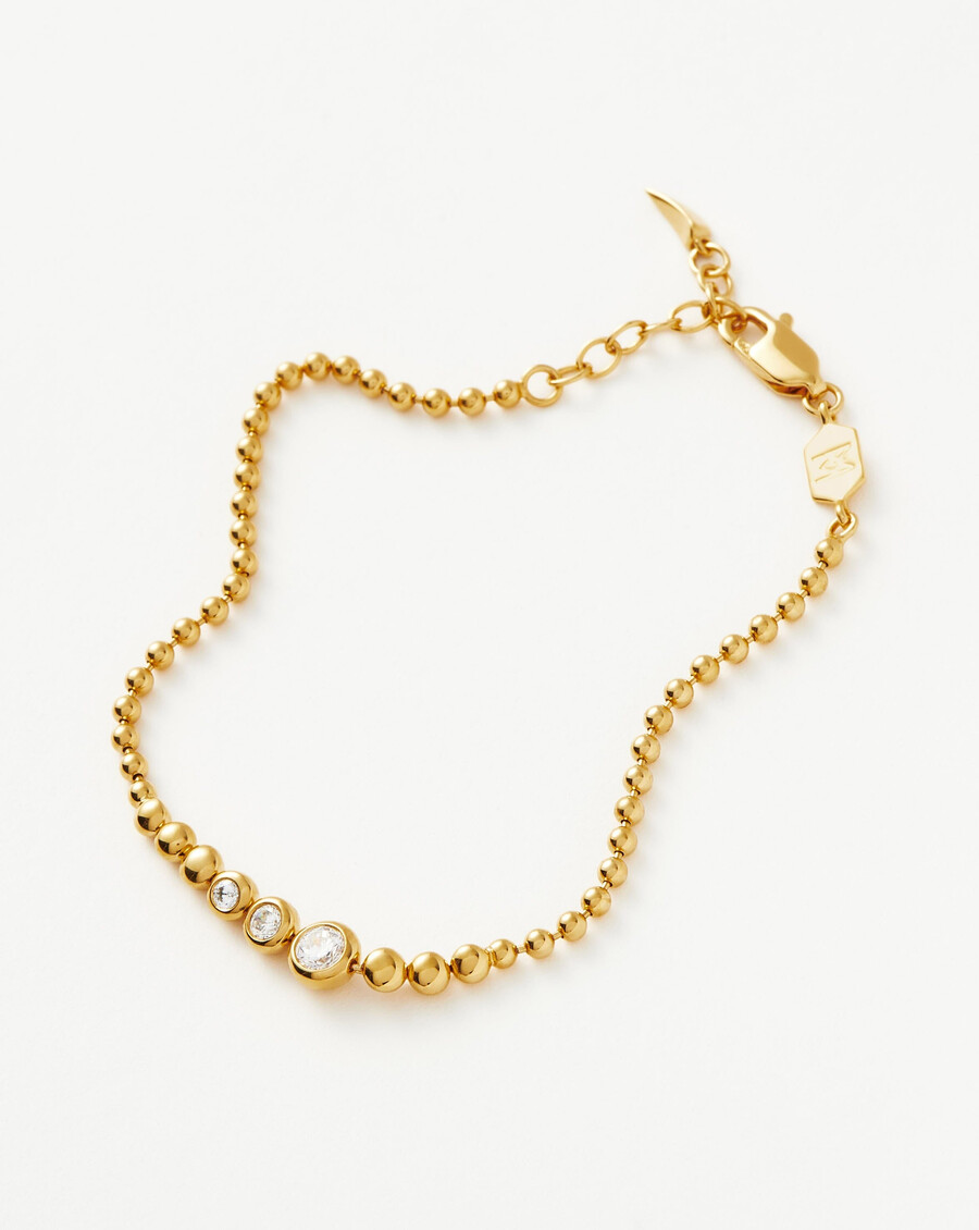 steinperlenarmband – gold