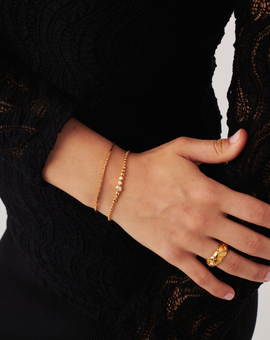 steinperlenarmband – gold