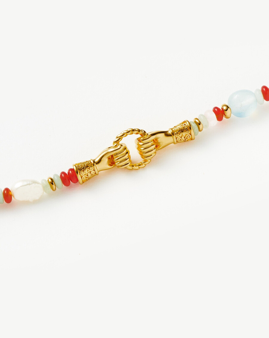 harris reed „in good hands perlenarmband mit edelsteinen – goldmehrfarbig
