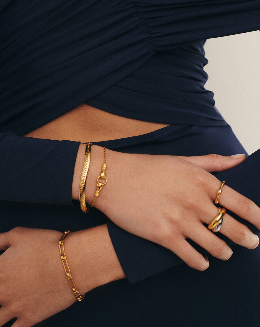 harris reed in good hands slider armband - gold