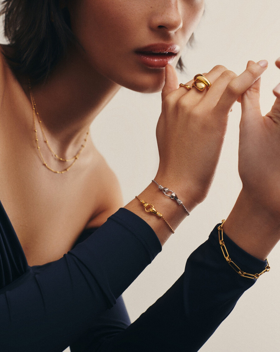harris reed in good hands slider armband - gold