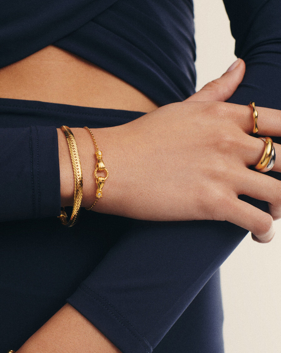 harris reed in good hands slider armband - gold