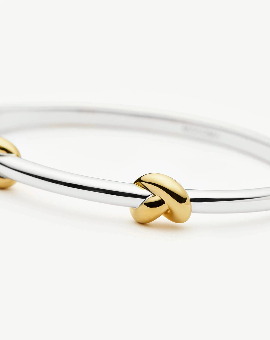 lucy williams armreif mit knotenverschluss – gold silber