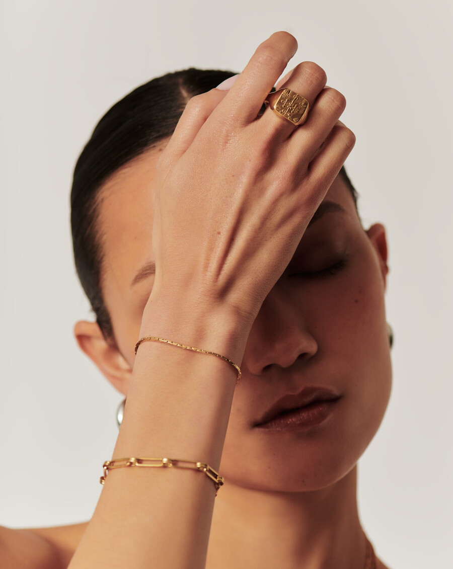 lucy williams cobra schlangenarmband - gold