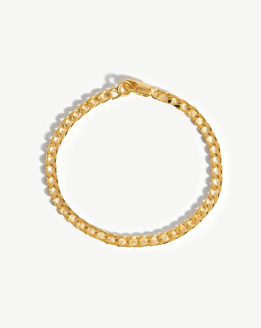 lucy williams armband mit flacher panzerkette