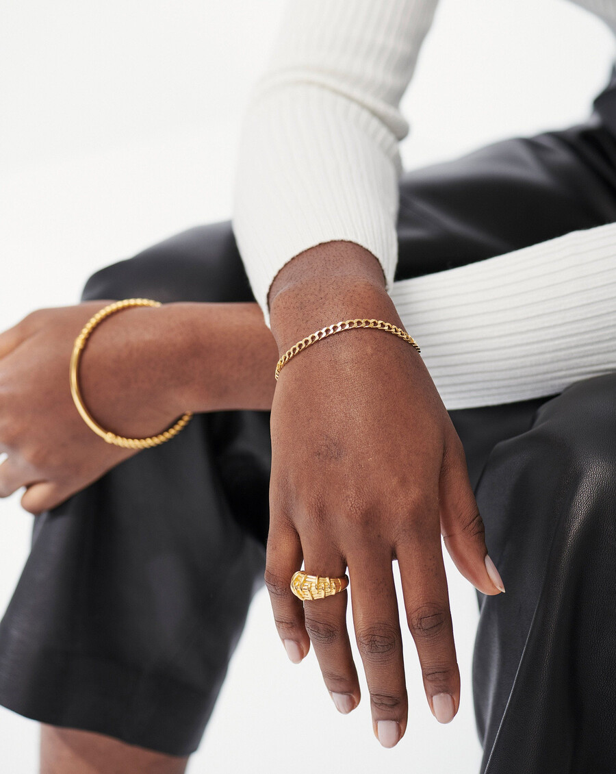 lucy williams armband mit flacher panzerkette