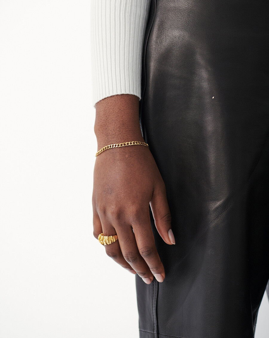 lucy williams armband mit flacher panzerkette