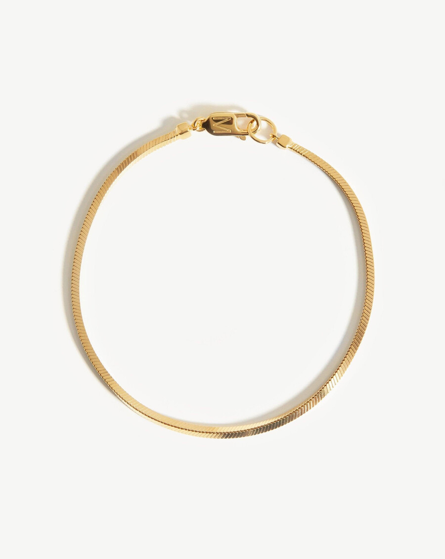 herren-armband mit quadratischer schlangenkette