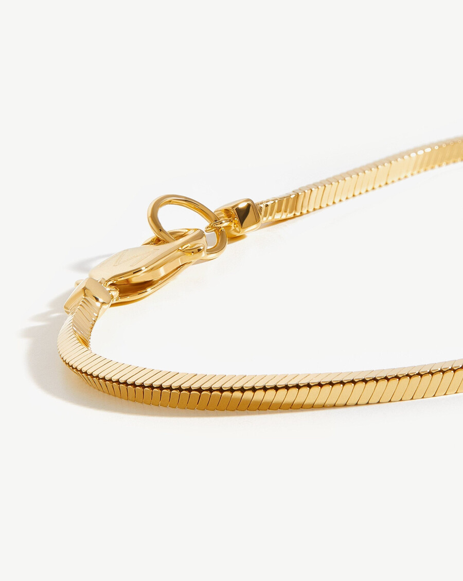 herren-armband mit quadratischer schlangenkette