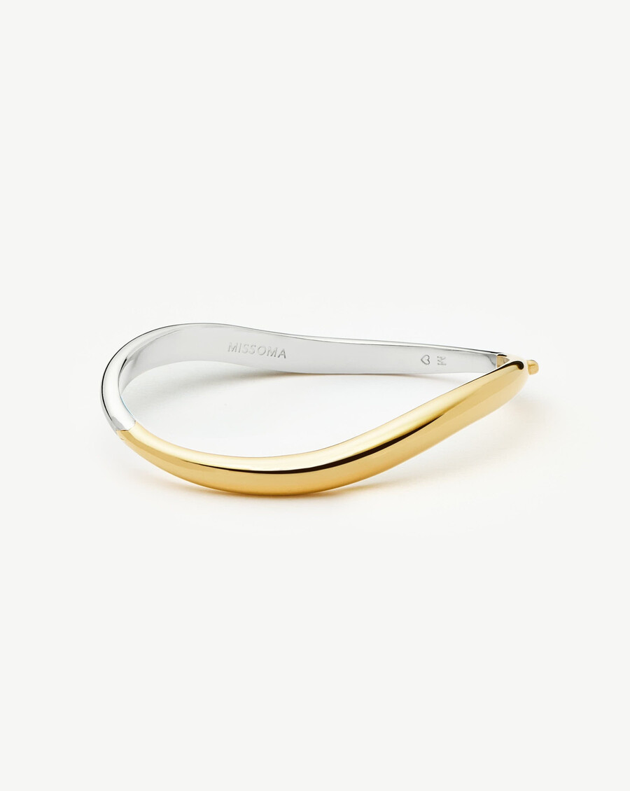 savi signature scharnierarmband – gold silber
