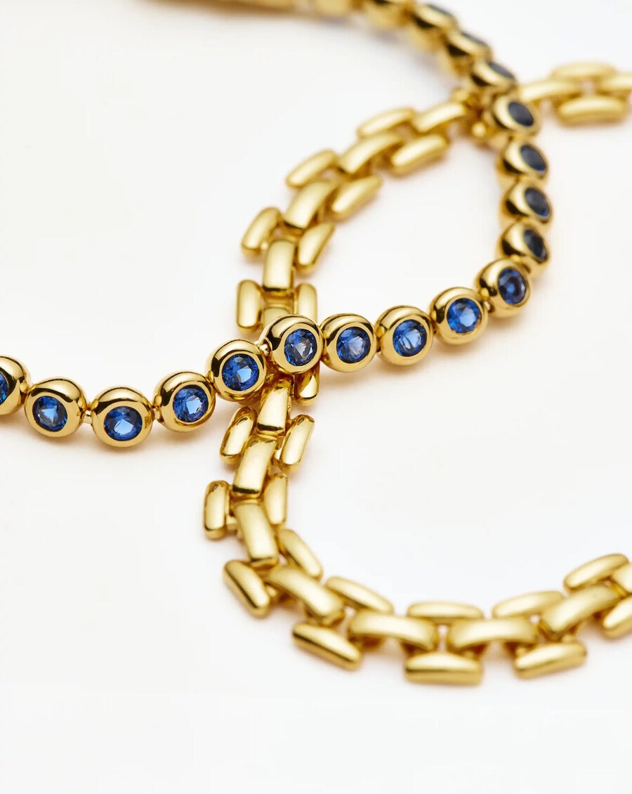 tennis- und büroklammer-armband-set – goldblau