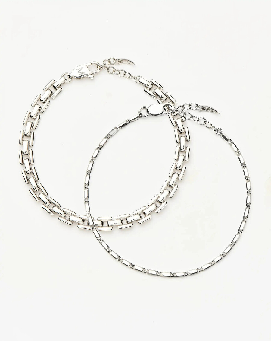 lucy williams horizon zeitmesser armband-set – silber