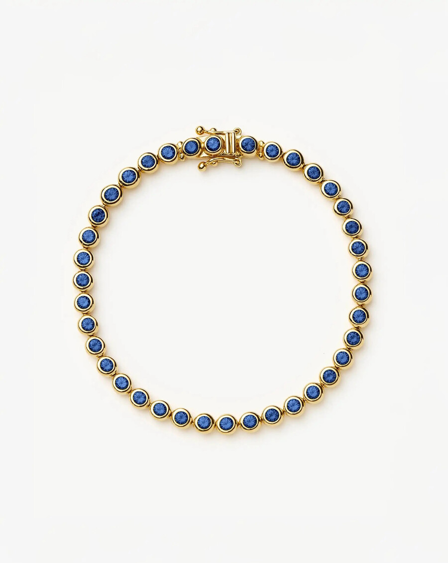 tennis-rundarmband – goldblau
