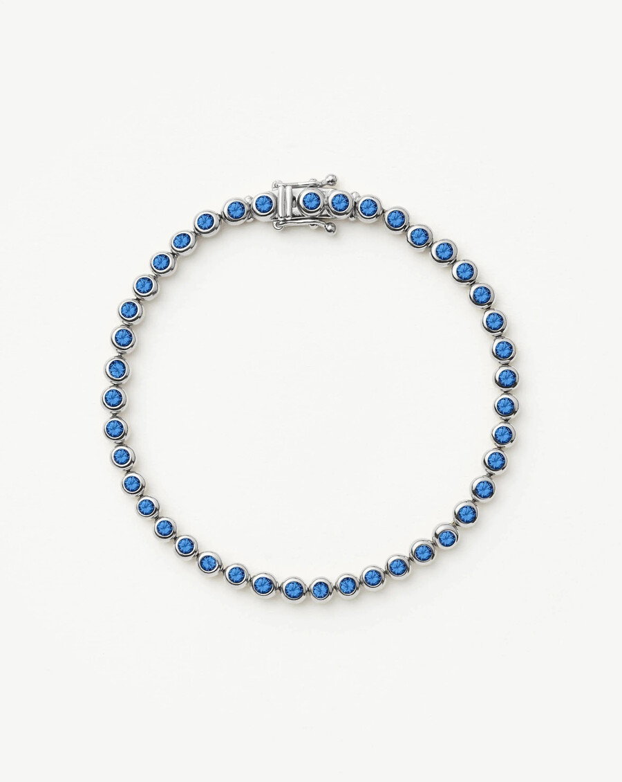 tennis-rundarmband – silberblau
