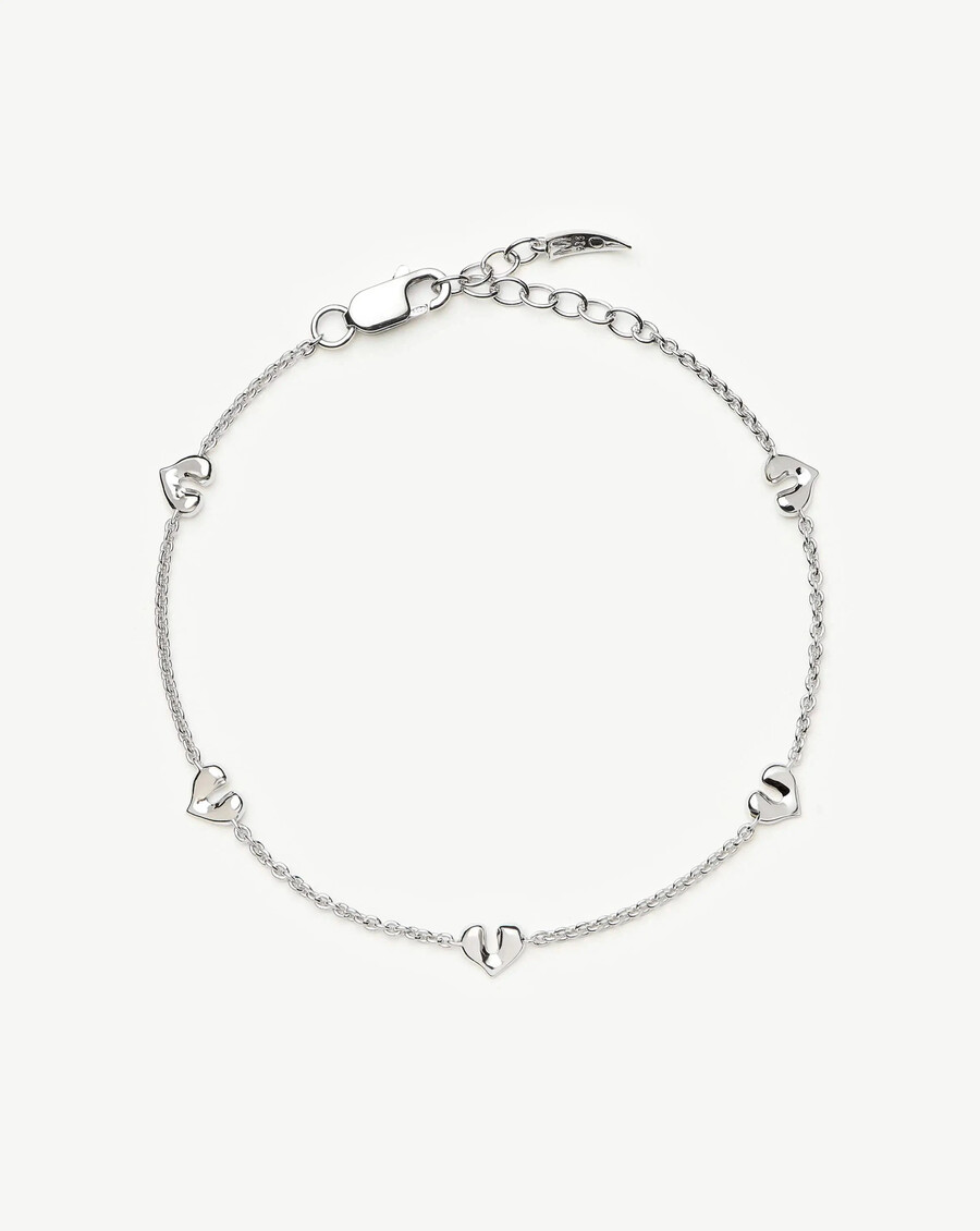 molten heart mini charm armband