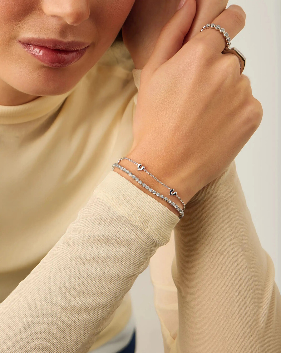 molten heart mini charm armband
