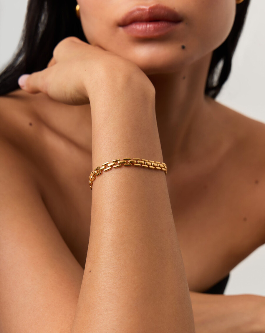 zeitmesser-gliederarmband – gold
