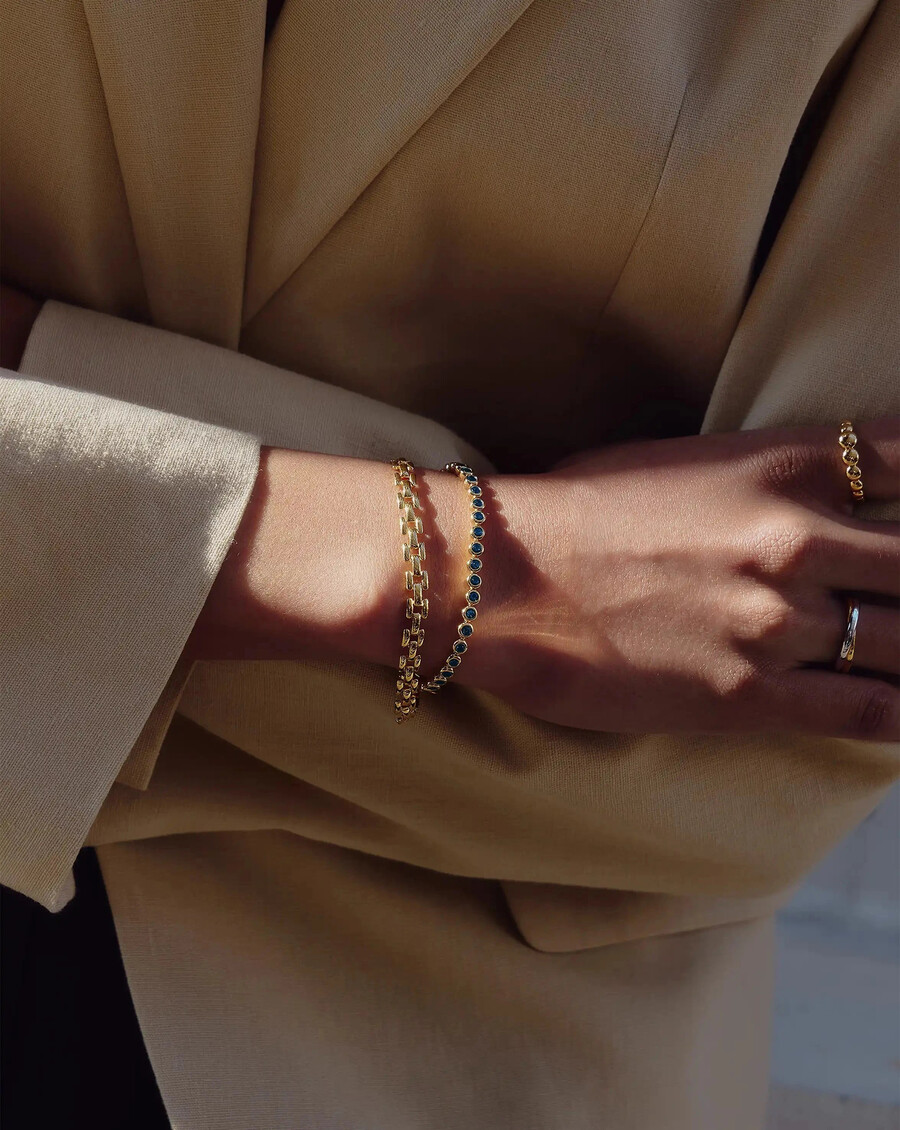 zeitmesser-gliederarmband – gold