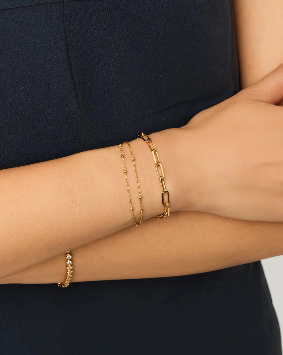 doppelkettenarmband – gold