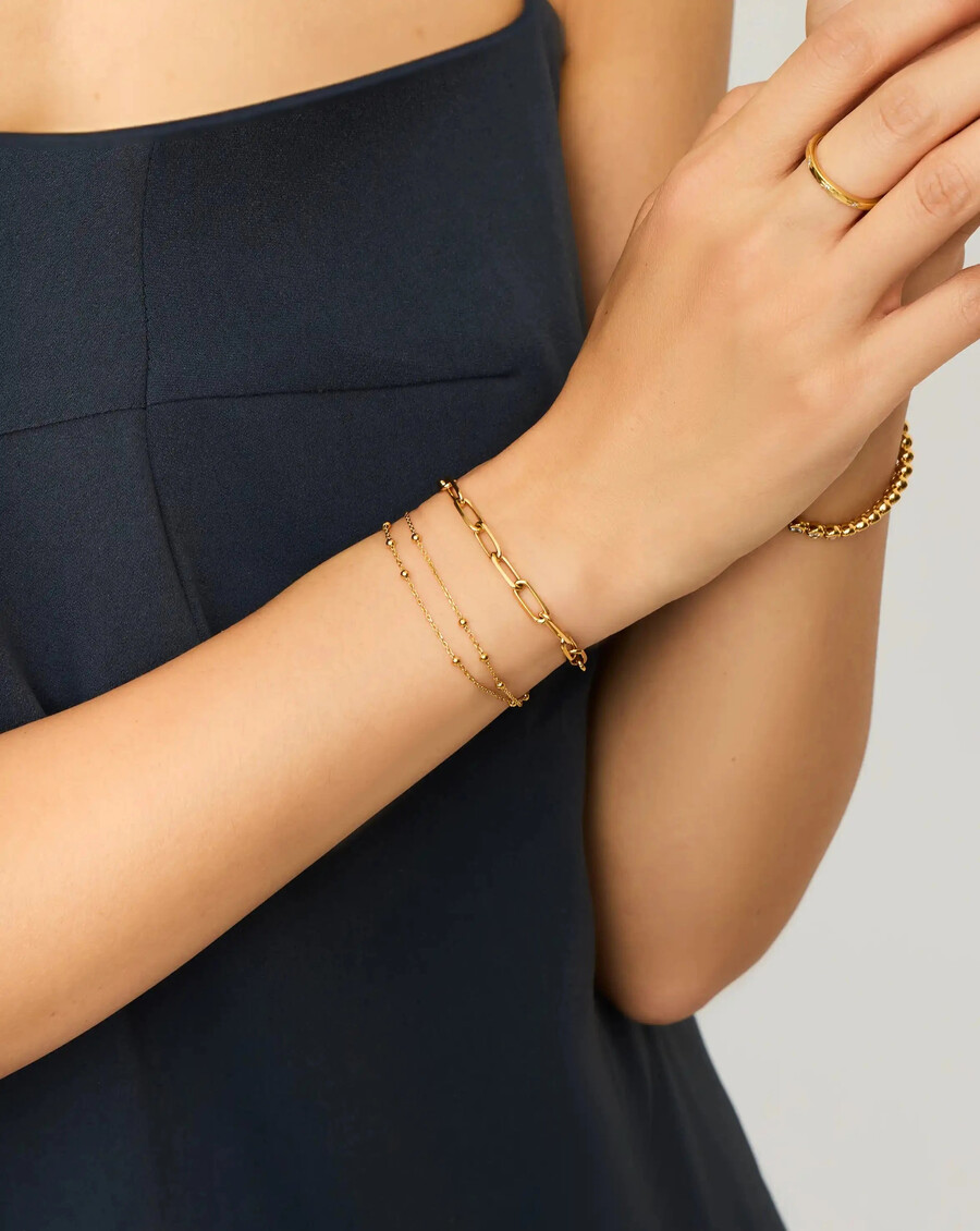 doppelkettenarmband – gold