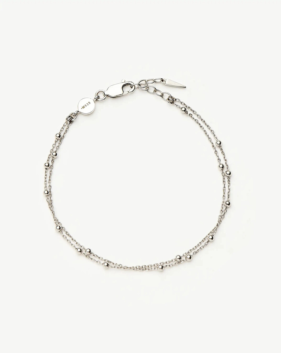 doppelkettenarmband – silber