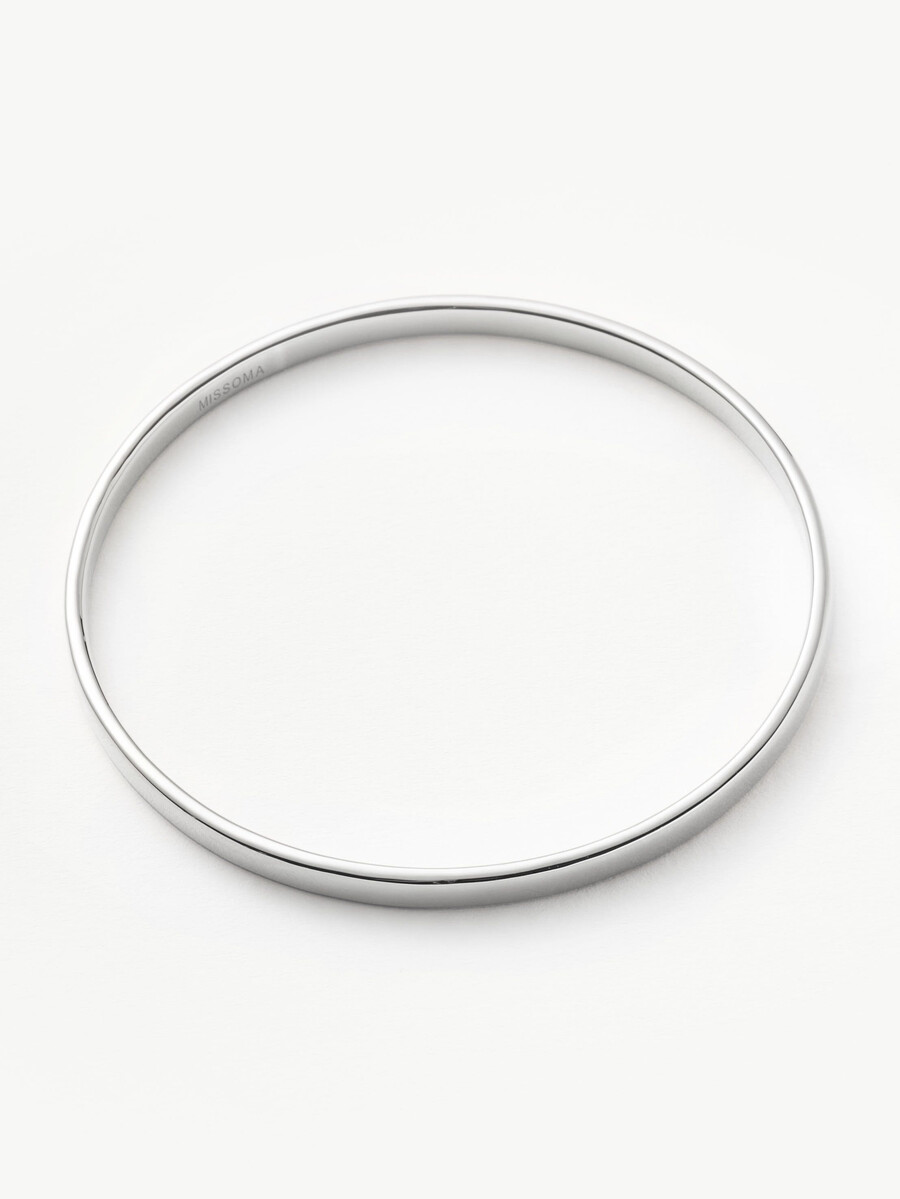 klassisches rundes armband – silber