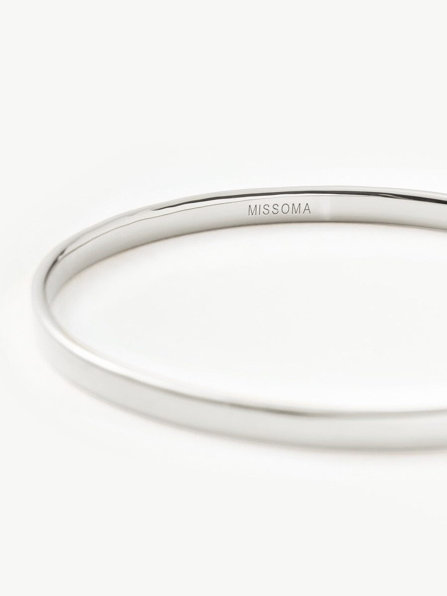klassisches rundes armband – silber
