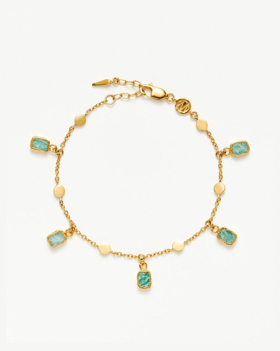 lena charm-armband – goldamazonitum