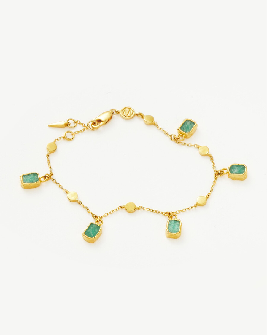 lena charm-armband – goldamazonitum