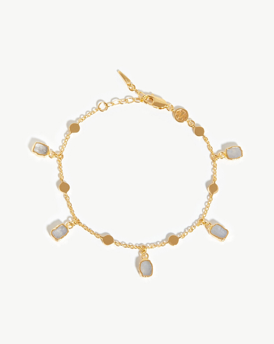 lena charm-armband – goldmondstein