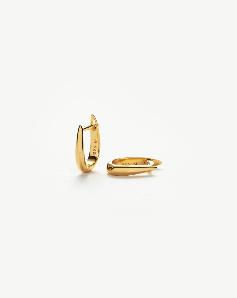 claw huggies - 18 karat gold vermeil