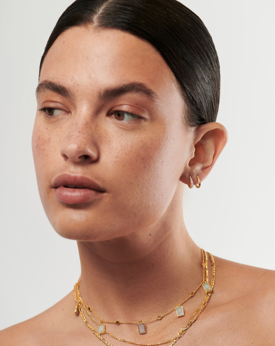 claw huggies - 18 karat gold vermeil