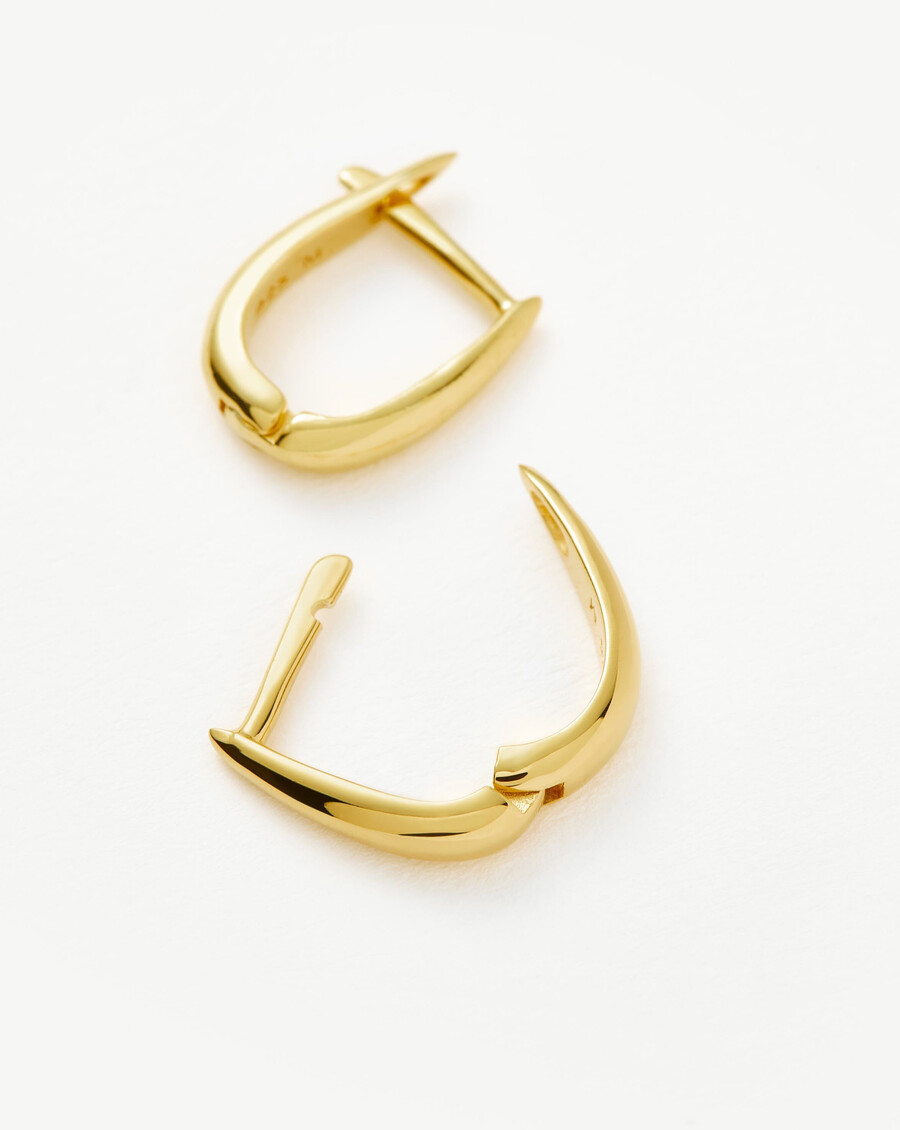 claw huggies - 18 karat gold vermeil