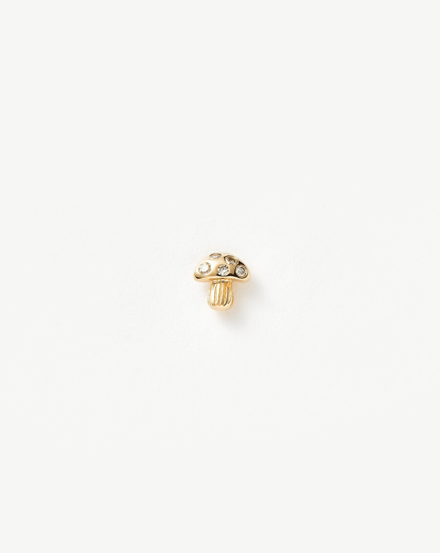 feiner diamant-pilz-ohrstecker