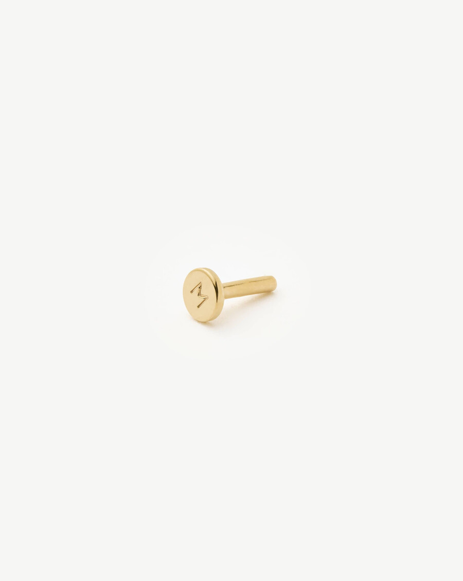 ohrstecker mit quadratischem diamanten und flacher rückseite aus 14-karätigem massivgold