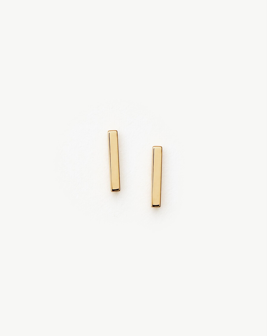 feine stabohrstecker – 14 karat massivgold
