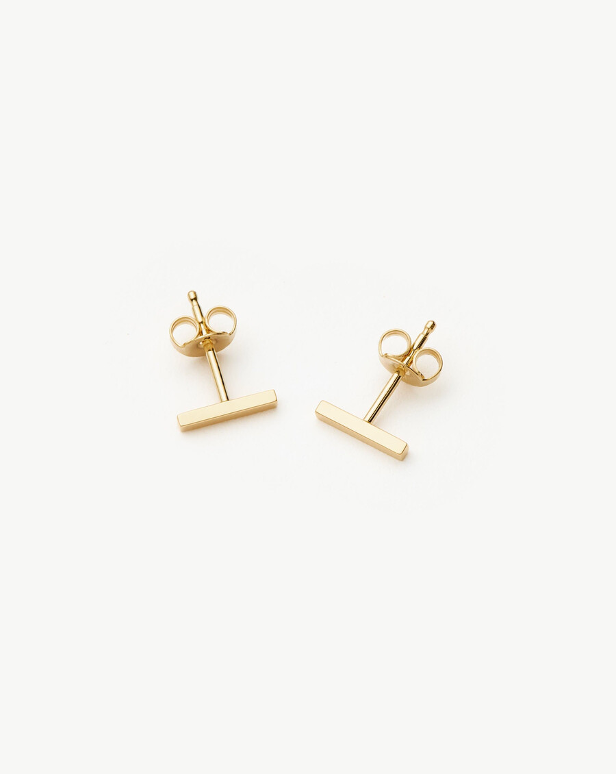 feine stabohrstecker – 14 karat massivgold