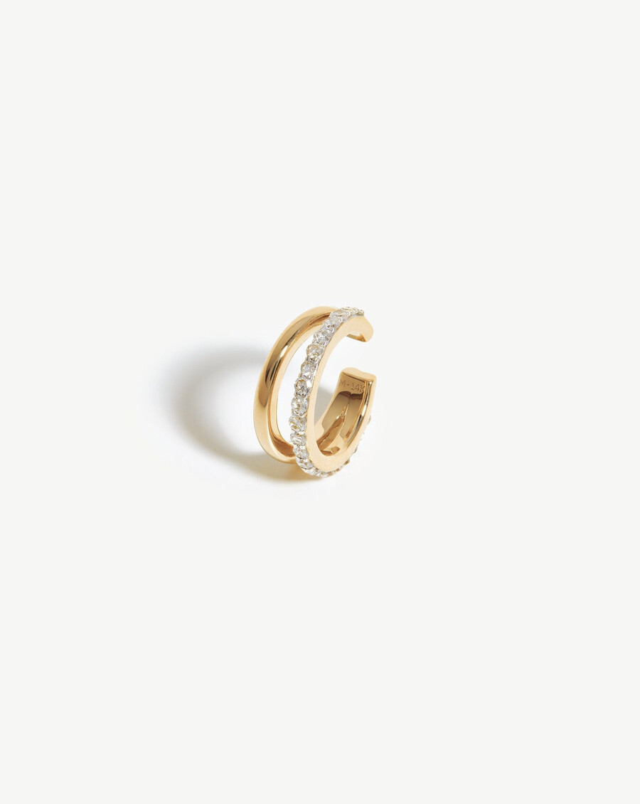 doppelohrklemme mit feinem diamanten