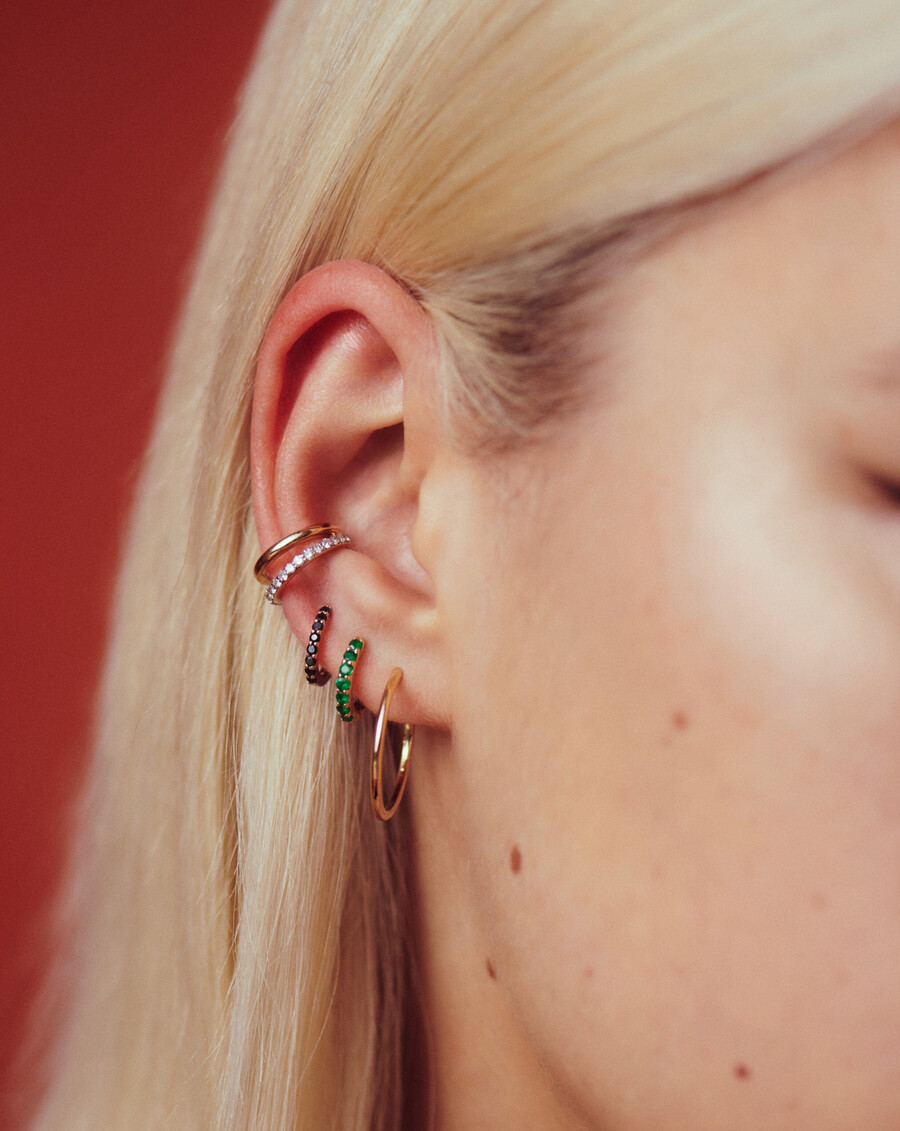 doppelohrklemme mit feinem diamanten