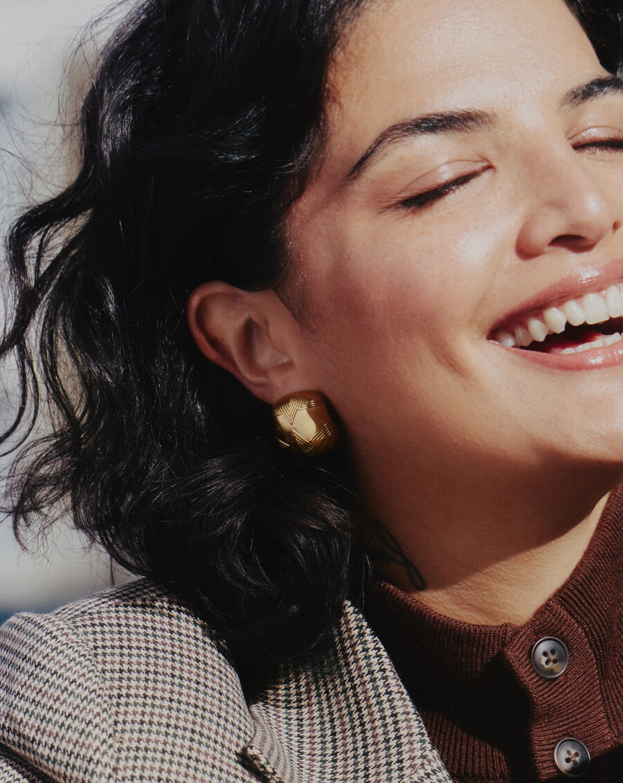 hera oversized dome ridge ohrstecker