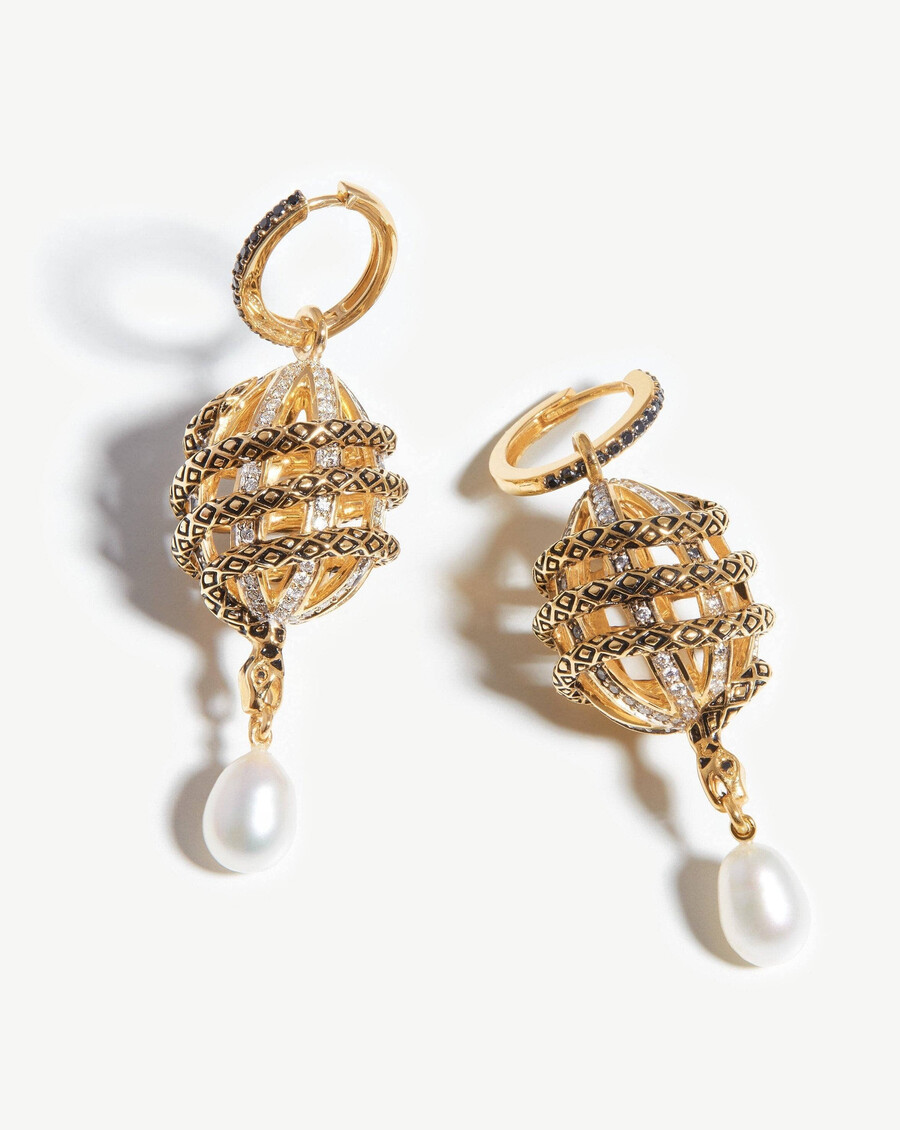harris reed 14k massivgold uncaged drop ohrringe