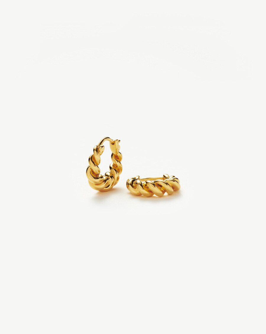 kleine tidal-creolen – 18 karat gold vermeil