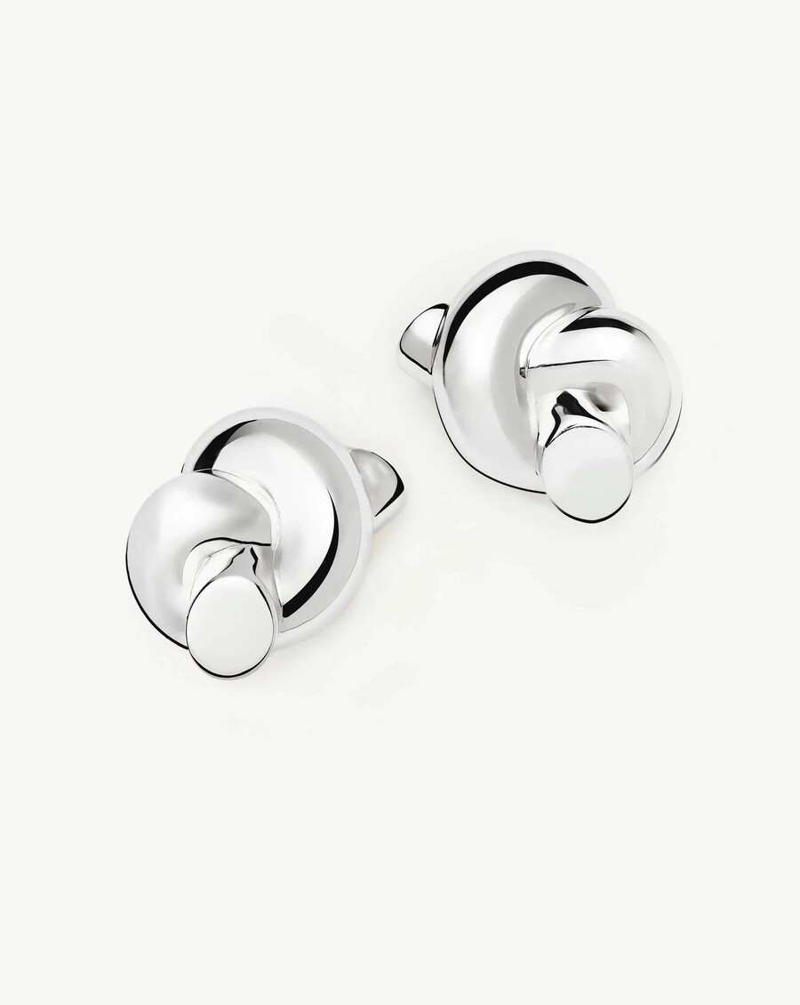lucy williams knot oversized silberne ohrstecker