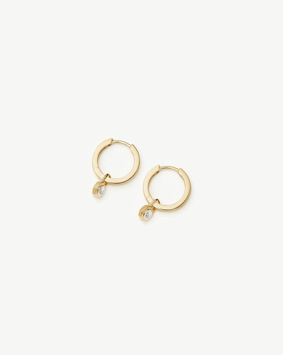 lucy williams 14k massivgold diamant-huggies