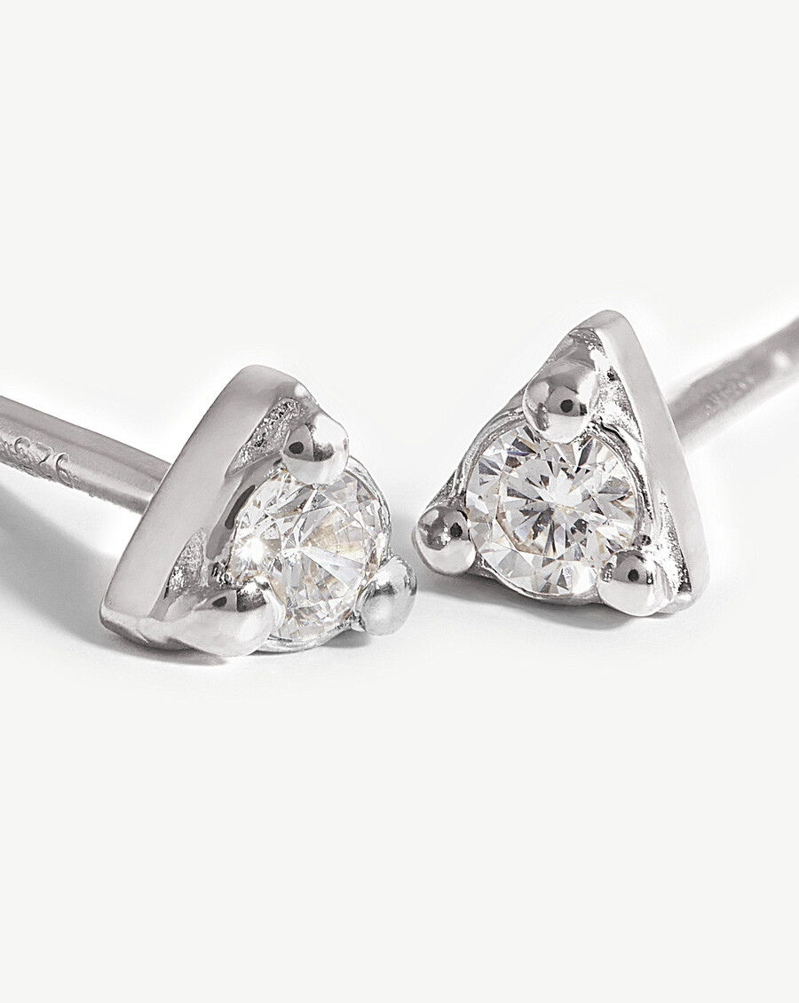 prismen-ohrstecker – sterlingsilberzirkonia