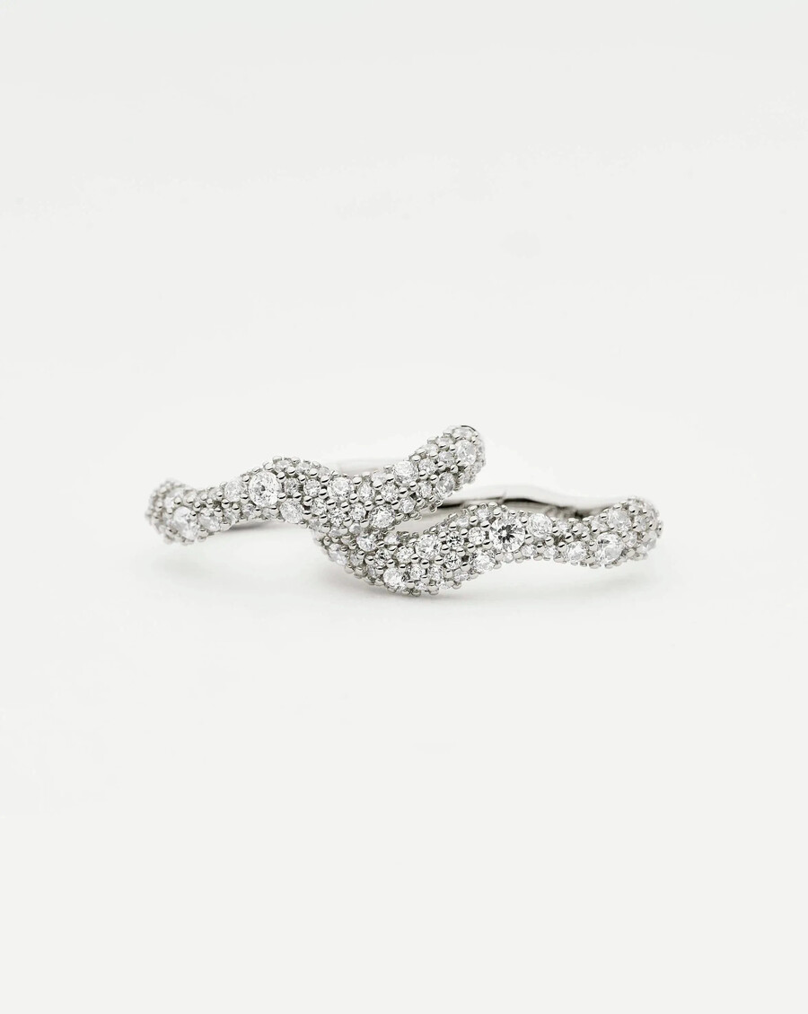 kleine creolen aus sterlingsilber mit dem motiv „molten snow