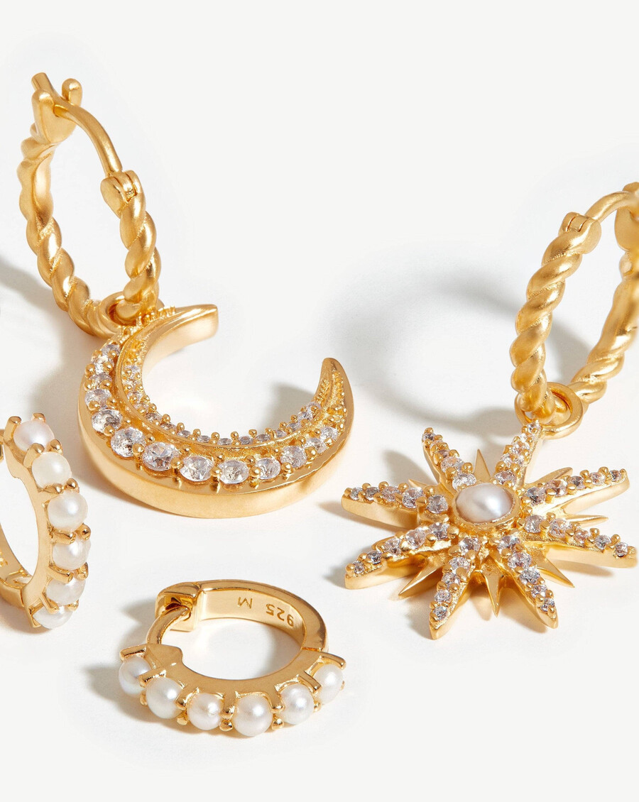 harris reed moonlight pearl ohrring-set