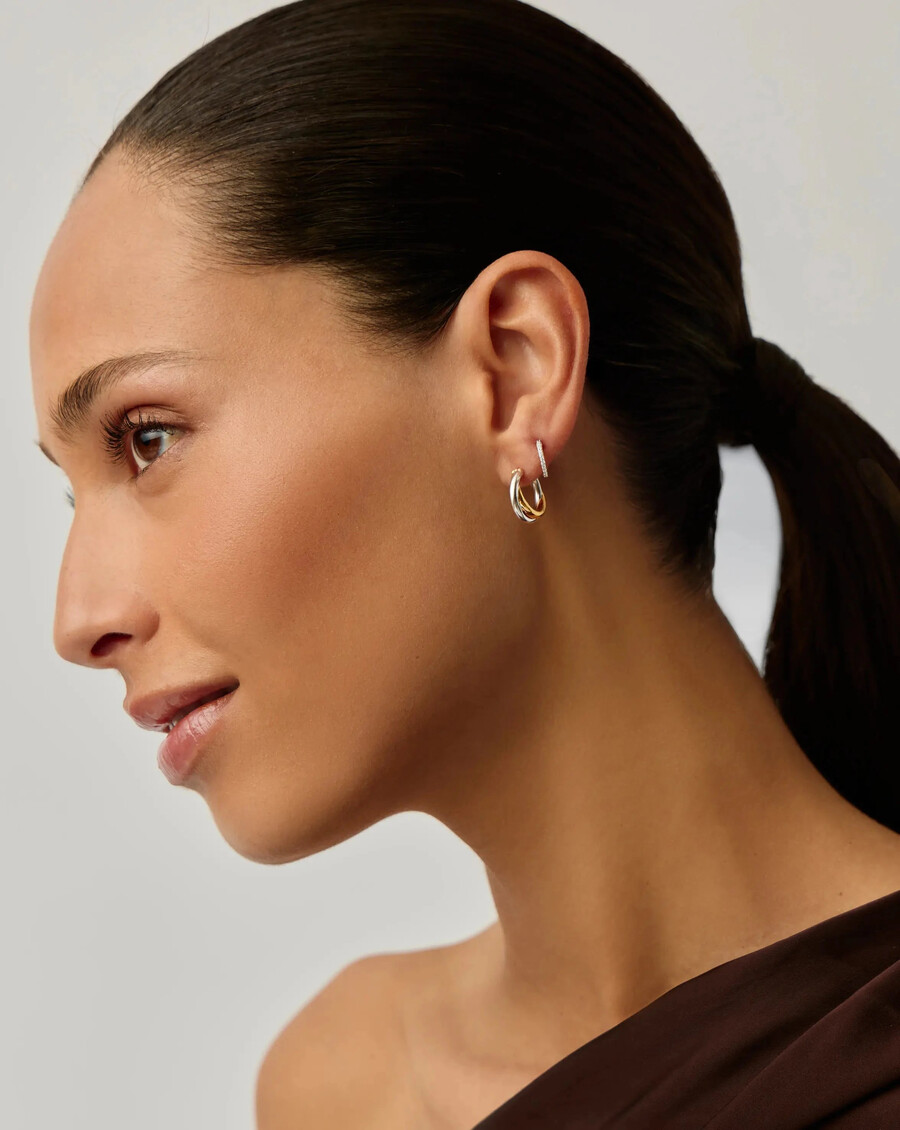 lucy williams entwine creolen pavé huggies set